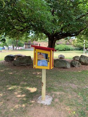 Chelsea Memorial Park - Newly installed Little Library. 