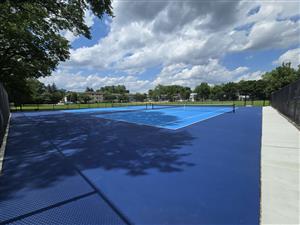 Photo of the new Tennis Courts at Dunney Park