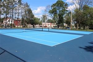 Photo of the Kilmer Courts Tennis Courts at Chelsea Memorial Park.