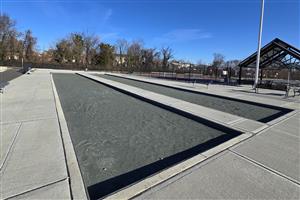 Photo of the new Bocce Courts at Anzaldi Park.