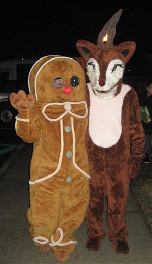 Mascots from the Clifton Candyland